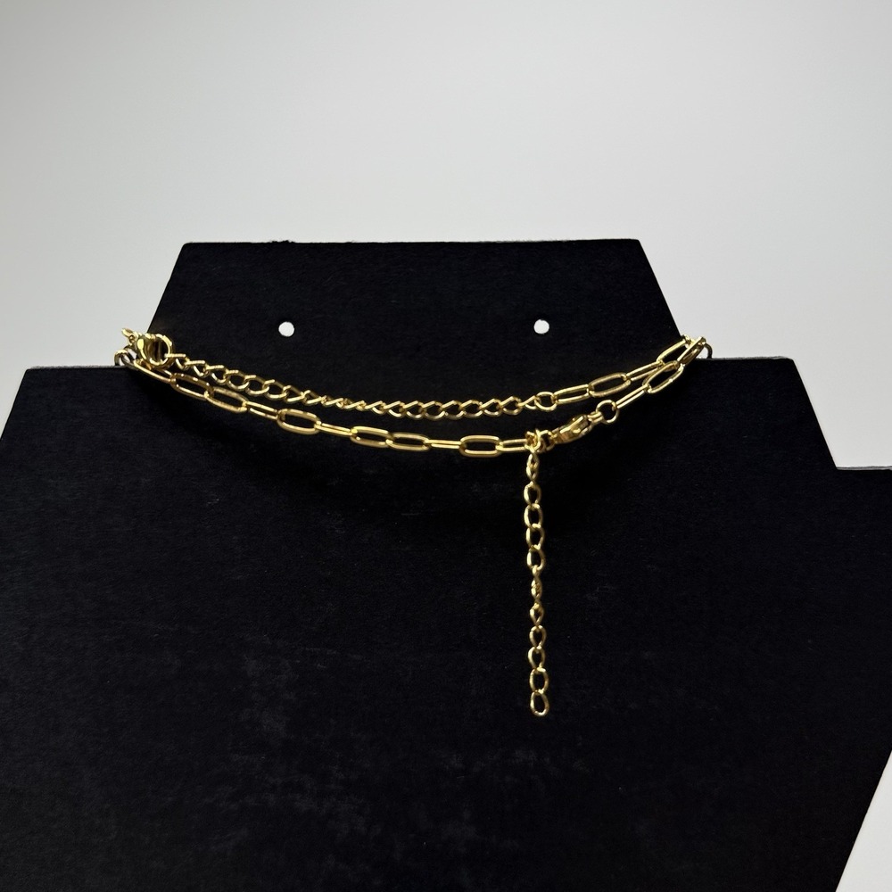 SLIDE JEWELRY 18K Gold Plated Necklace & Bracelet Set‎ Adjustable Zirconia - Picture 16 of 16